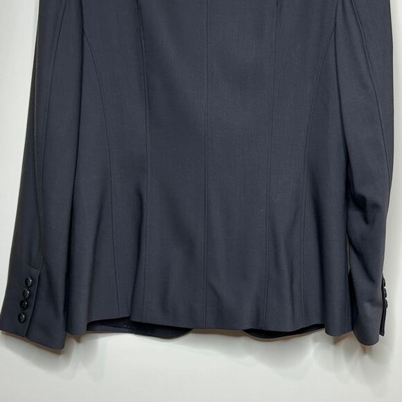Talbots Gray Italian Wool Stretch Suit Jacket Blazer Size 8 Professional Office - Picture 8 of 8